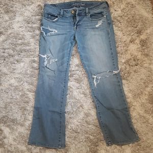 American Eagle Original Boot Distressed Jeans